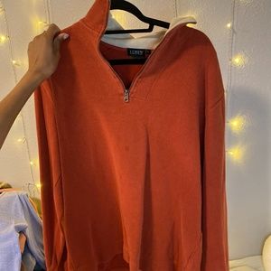 Vintage Orange Zip Up Sweater